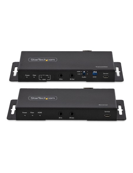 StarTech.com Juego Extensor de HDMI 4K por Fibra - 4K a 60Hz hasta 1km (Monomodo) o 330m (Multimodo) - Fibra Óptica LC - HDR -