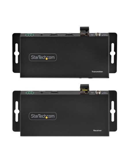 StarTech.com Juego Extensor de HDMI 4K por Fibra - 4K a 60Hz hasta 1km (Monomodo) o 330m (Multimodo) - Fibra Óptica LC - HDR -