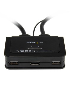 StarTech.com Conmutador Switch KVM 2 puertos HDMI USB Audio con Cables Integrados - 1080p 2