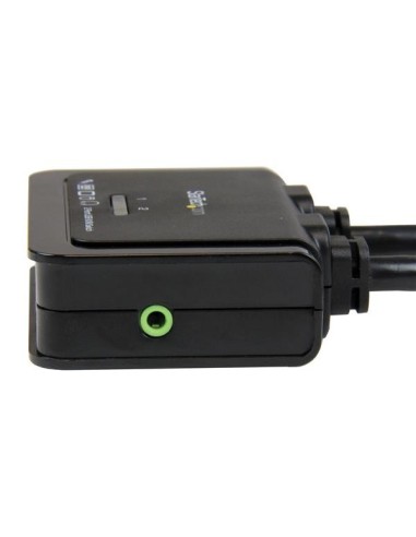 StarTech.com Conmutador Switch KVM 2 puertos HDMI USB Audio con Cables Integrados - 1080p