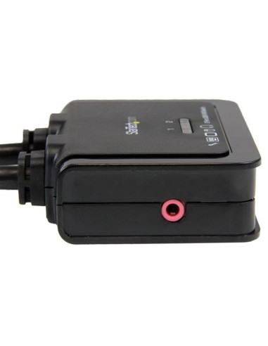 StarTech.com Conmutador Switch KVM 2 puertos HDMI USB Audio con Cables Integrados - 1080p