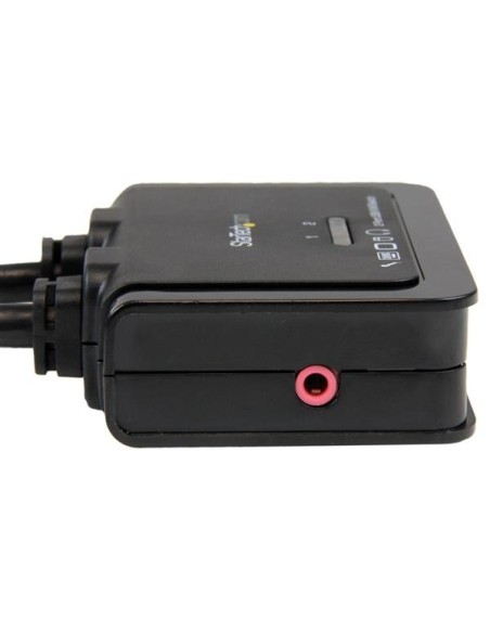StarTech.com Conmutador Switch KVM 2 puertos HDMI USB Audio con Cables Integrados - 1080p