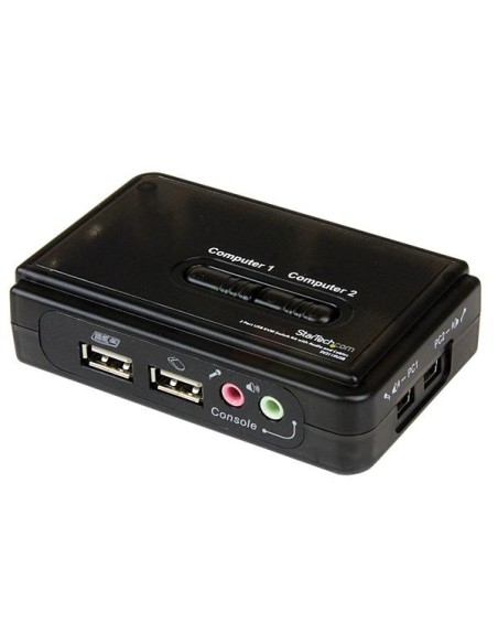StarTech.com Juego de Conmutador KVM de 2 puertos con todo incluido - USB - Audio y Vídeo VGA StarTech.com Juego de Conmutador KVM de 2 puertos con todo incluido - USB - Audio y Vídeo VGA