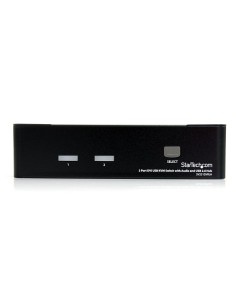 StarTech.com Conmutador Switch KVM - 2 puertos USB 2.0 - Audio Vídeo DVI 2