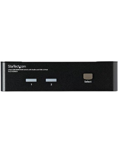 StarTech.com Conmutador Switch KVM 2 puertos HDMI con Hub Concentrador USB 2.0 Audio - 1920x1200