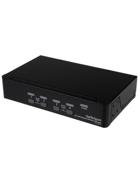 StarTech.com Conmutador Switch KVM 4 puertos Vídeo DisplayPort DP Hub Concentrador USB 2.0 Audio - 2560x1600 StarTech.com Conmutador Switch KVM 4 puertos Vídeo DisplayPort DP Hub Concentrador USB 2.0 Audio - 2560x1600
