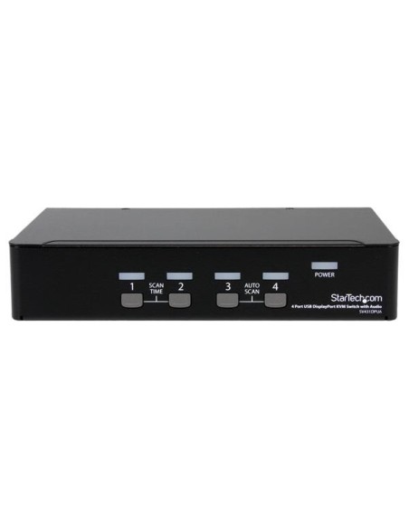 StarTech.com Conmutador Switch KVM 4 puertos Vídeo DisplayPort DP Hub Concentrador USB 2.0 Audio - 2560x1600
