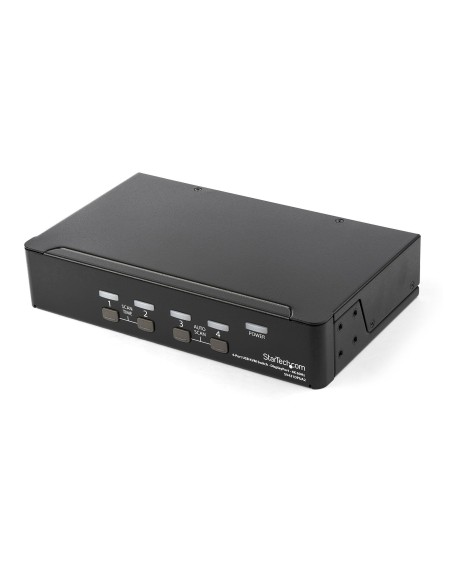 StarTech.com Switch Conmutador KVM de 4 Puertos DisplayPort - 4K 60Hz - para Una Pantalla - Switch KVM de 4 Puertos DP 1.2 con StarTech.com Switch Conmutador KVM de 4 Puertos DisplayPort - 4K 60Hz - para Una Pantalla - Switch KVM de 4 Puertos DP 1.2 con