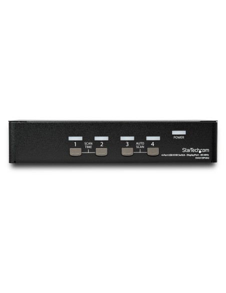 StarTech.com Switch Conmutador KVM de 4 Puertos DisplayPort - 4K 60Hz - para Una Pantalla - Switch KVM de 4 Puertos DP 1.2 con StarTech.com Switch Conmutador KVM de 4 Puertos DisplayPort - 4K 60Hz - para Una Pantalla - Switch KVM de 4 Puertos DP 1.2 con