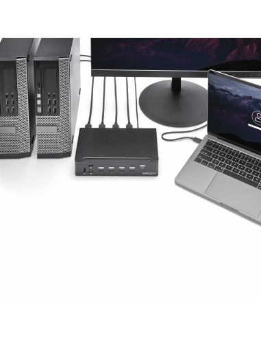 StarTech.com Switch Conmutador KVM de 4 Puertos HDMI 1080p con USB 3.0