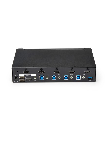 StarTech.com Switch Conmutador KVM de 4 Puertos HDMI 1080p con USB 3.0