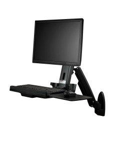 StarTech.com Estación de Trabajo de Pie y Sentado para Montaje en Pared - Para Un Monitor de hasta 24 Pulgadas - Escritorio
