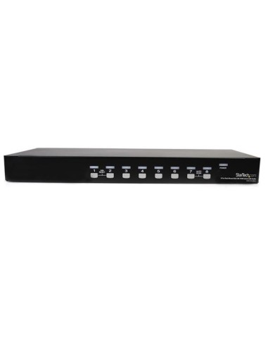 StarTech.com Conmutador Switch KVM 8 Puertos de Vídeo VGA HD15 USB 2.0 USB A y Audio - 1U Rack Estante