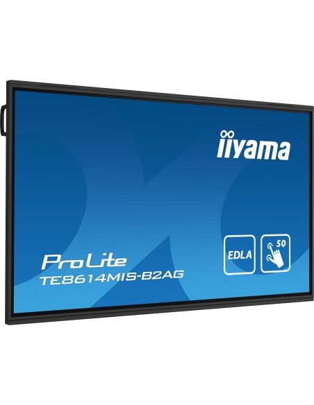 iiyama PROLITE TE8614MIS-B2AG Pantalla plana para señalización digital 2,18 m (86") LCD Wifi 435 cd   m² 4K Ultra HD Negro