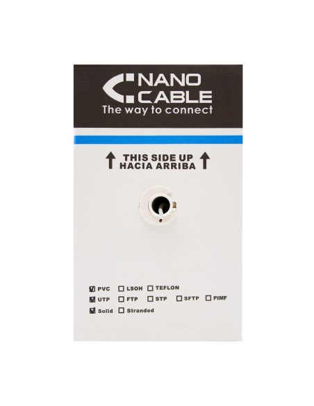 Nanocable CABLE RED RJ45 CAT.5E UTP RIGIDO AWG24, 305 M