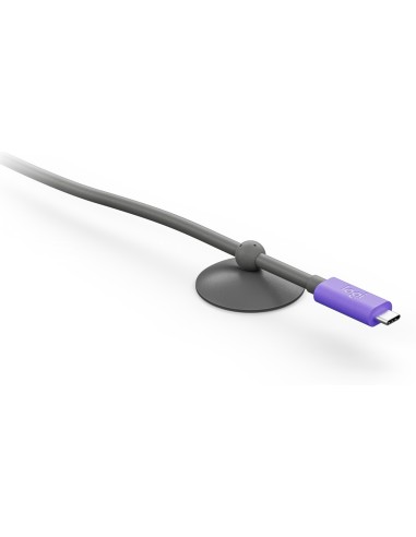 Logitech 952-000195 cable USB USB 3.2 Gen 2 (3.1 Gen 2) 5 m USB C Grafito, Violeta