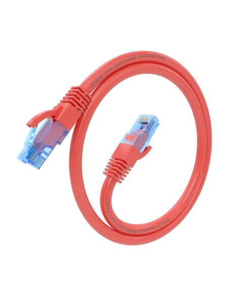 AISENS Cable De Red Latiguillo RJ45 Cat.6 UTP AWG26 CCA, Rojo, 25 cm