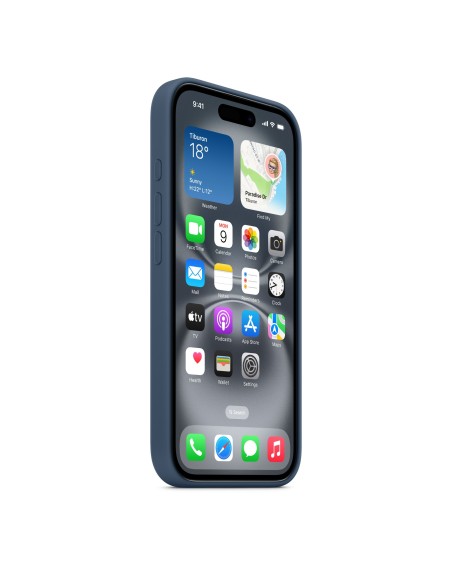 Apple Funda de silicona con MagSafe para el iPhone 16 - Azul denim