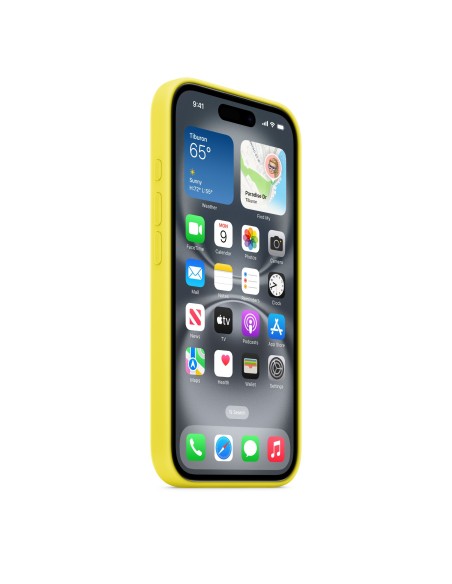 Apple Funda de silicona con MagSafe para el iPhone 16 - Amarillo carambola