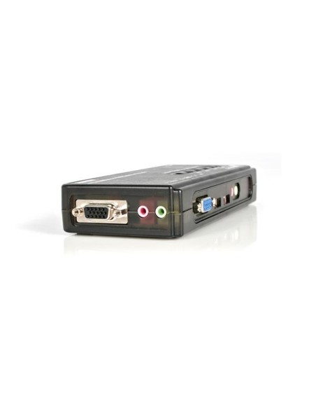 StarTech.com Juego de Conmutador Switch KVM 4 Puertos Vídeo VGA USB 2.0 con Cables y Audio