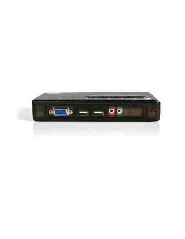 StarTech.com Juego de Conmutador Switch KVM 4 Puertos Vídeo VGA USB 2.0 con Cables y Audio