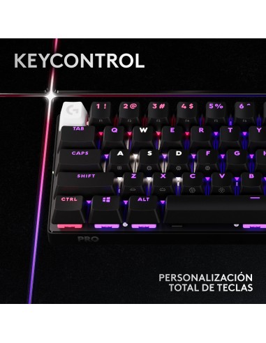 Logitech G PRO X 60 LIGHTSPEED, teclado inalámbrico para gaming, 60% mecánico ultra compacto para PC con Windows, RGB