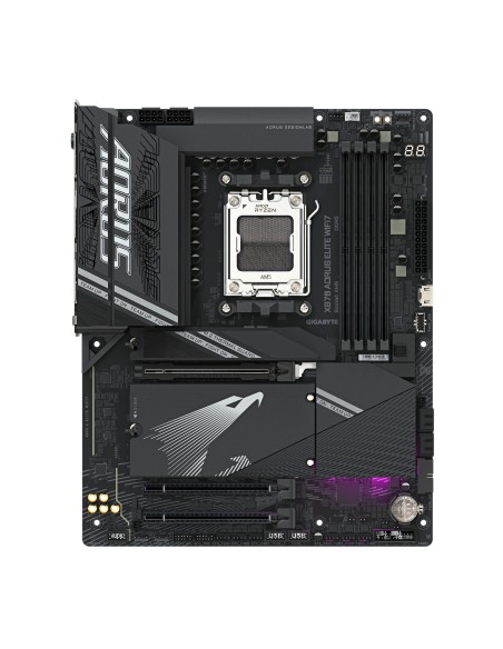 GIGABYTE X870 AORUS ELITE WIFI7 Placa Base - Compatible con CPUs AMD Ryzen 9000, 16+2+2 fases VRM, hasta 8000MHz DDR5 (OC),