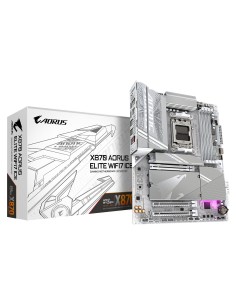 GIGABYTE X870 AORUS ELITE WIFI7 ICE Placa Base - Compatible con CPUs AMD Ryzen 9000, 16+2+2 fases VRM digital, hasta 8000MHz