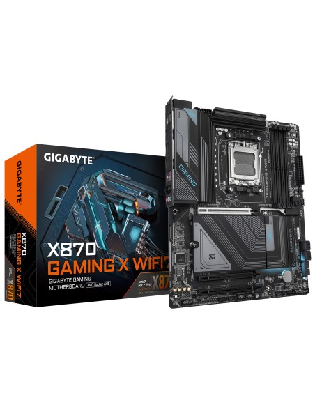 GIGABYTE X870 GAMING X WIFI7 Placa Base - Compatible con CPUs AMD Ryzen 9000, 16+2+2 fases VRM, hasta 8000MHz DDR5 (OC), 1xPCIe GIGABYTE X870 GAMING X WIFI7 Placa Base - Compatible con CPUs AMD Ryzen 9000, 16+2+2 fases VRM, hasta 8000MHz DDR5 (OC), 1xPCIe
