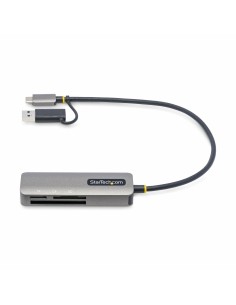 StarTech.com Lector USB 3.0 de Tarjetas de Memoria Flash SD CompactFlash y microSD - Grabador USB-C de Tarjetas de Memoria - 2