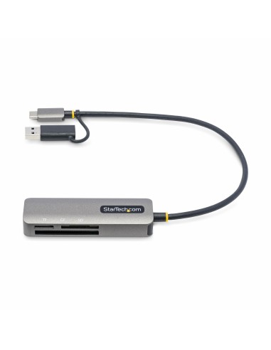 StarTech.com Lector USB 3.0 de Tarjetas de Memoria Flash SD CompactFlash y microSD - Grabador USB-C de Tarjetas de Memoria -