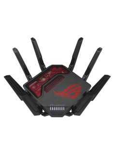 ASUS ROG Rapture GT-BE19000 router inalámbrico Multi-Gigabit Ethernet Tribanda (2.4 GHz   5 GHz   6 GHz) Negro, Rojo 2