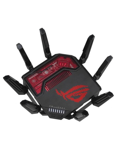 ASUS ROG Rapture GT-BE19000 router inalámbrico Multi-Gigabit Ethernet Tribanda (2.4 GHz   5 GHz   6 GHz) Negro, Rojo