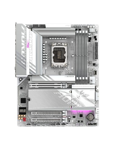 GIGABYTE Placa base Z890 AORUS ELITE WIFI7 ICE - Compatible con CPUs Intel Core Ultra (Serie 2), VRM de 16+1+2 fases, hasta