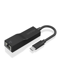 AISENS Conversor USB3.1 Gen1 USB-C a Ethernet Gigabit 10 100 1000 Mbps, Negro, 11 cm 2