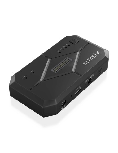 AISENS Estación de Docking SATA 2.5 3.5, M.2 NVMe a USB 3.0 3.1 Gen1, Clone, Negro