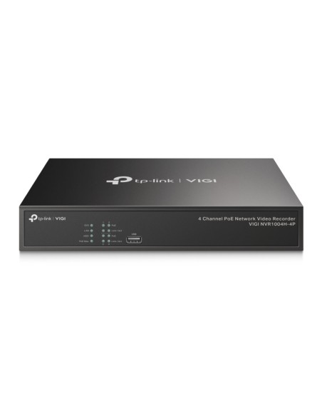 TP-Link VIGI NVR1004H-4P-2TB Grabadore de vídeo en red (NVR) Negro