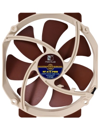 Noctua NOC-NF-A15-PWM Carcasa del ordenador Ventilador 14 cm Beige, Marrón 1 pieza(s)
