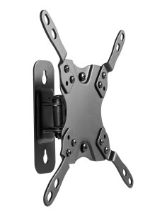 AISENS Soporte eco giratorio, inclinable y nivelable para monitor TV 20kg (1 Pivote) de 13-42, Negro