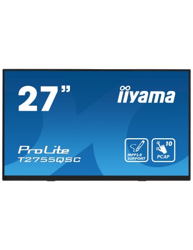 iiyama ProLite T2755QSC-B1 pantalla para PC 68,6 cm (27") 2560 x 1440 Pixeles Full HD LCD Pantalla táctil Negro