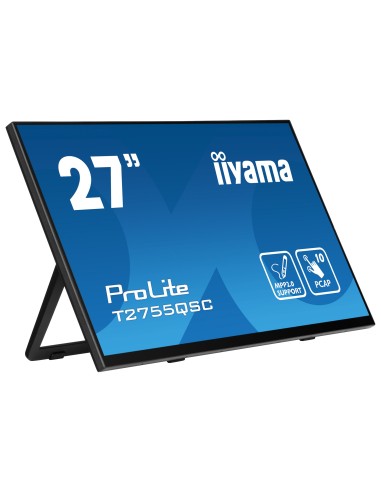 iiyama ProLite T2755QSC-B1 pantalla para PC 68,6 cm (27") 2560 x 1440 Pixeles Full HD LCD Pantalla táctil Negro