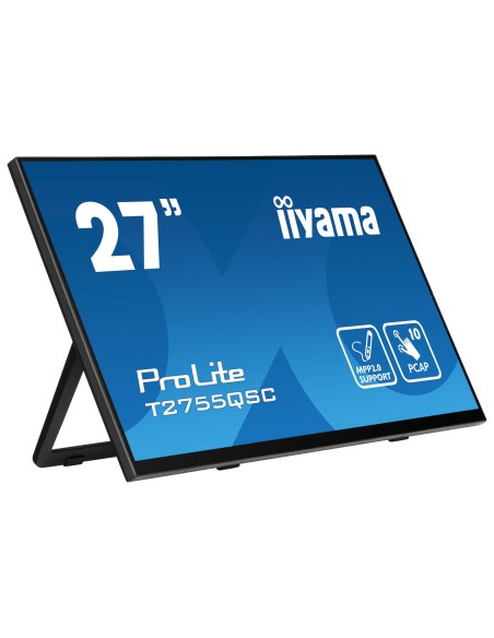 iiyama ProLite T2755QSC-B1 pantalla para PC 68,6 cm (27") 2560 x 1440 Pixeles Full HD LCD Pantalla táctil Negro