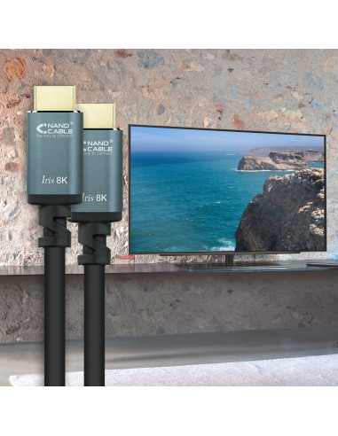 Nanocable Cable HDMI 2.1 IRIS 8K A M-A M, Negro, 10 Metros
