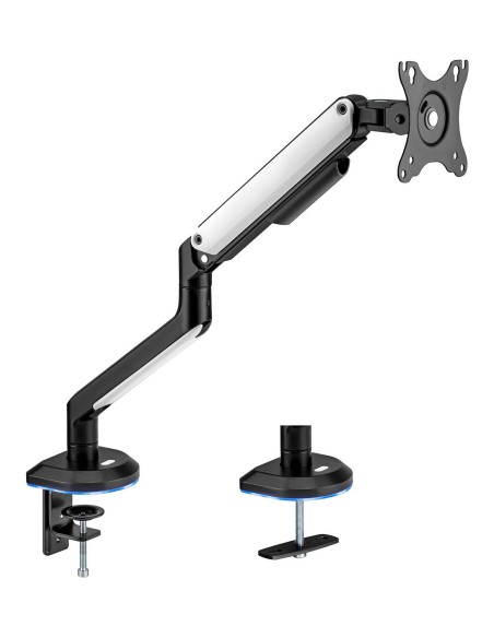 AISENS Soporte De Mesa RGB Gaming Contrapeso Giratorio E Inclinable Para Monitor TV 9kg (3 Pivotes, 1 Brazo) De 17-32,