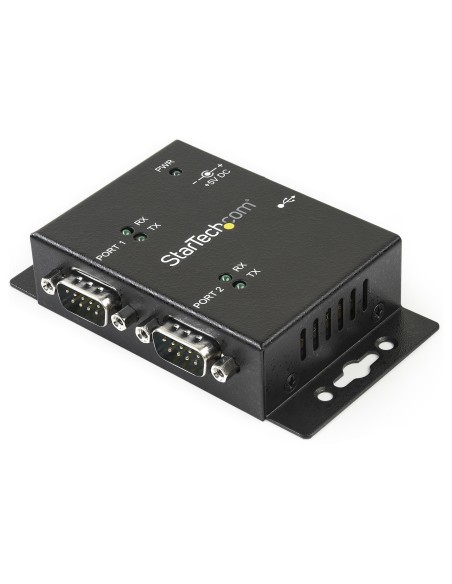 StarTech.com Concentrador Hub Industrial de 2 Puertos Serie Serial RS232 a USB Montaje Riel DIN Pared StarTech.com Concentrador Hub Industrial de 2 Puertos Serie Serial RS232 a USB Montaje Riel DIN Pared