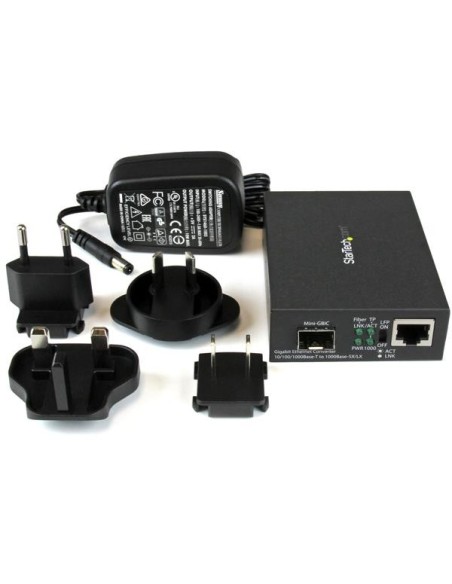 StarTech.com Conversor de Medios Ethernet Gigabit a Fibra con SFP abierto