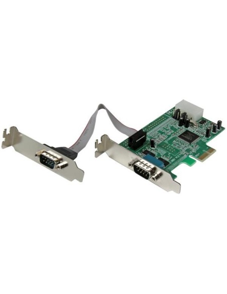 StarTech.com Tarjeta Adaptadora PCI Express de 2 Puertos Serie de Perfil Bajo RS232 UART 16550 Serial StarTech.com Tarjeta Adaptadora PCI Express de 2 Puertos Serie de Perfil Bajo RS232 UART 16550 Serial