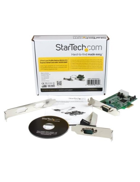 StarTech.com Tarjeta Adaptadora PCI Express de 2 Puertos Serie de Perfil Bajo RS232 UART 16550 Serial StarTech.com Tarjeta Adaptadora PCI Express de 2 Puertos Serie de Perfil Bajo RS232 UART 16550 Serial