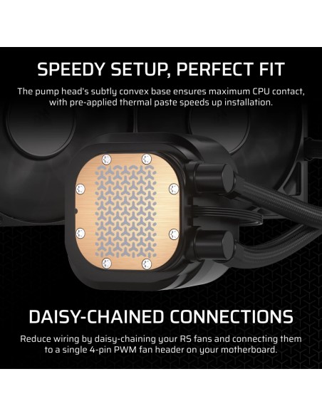 Corsair NAUTILUS 240 RS Placa base Refrigerador de aire Negro