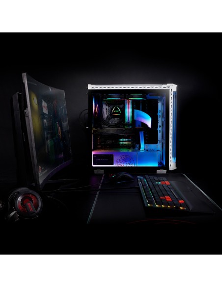 XPG BATTLECRUISER Midi Tower Negro, Blanco